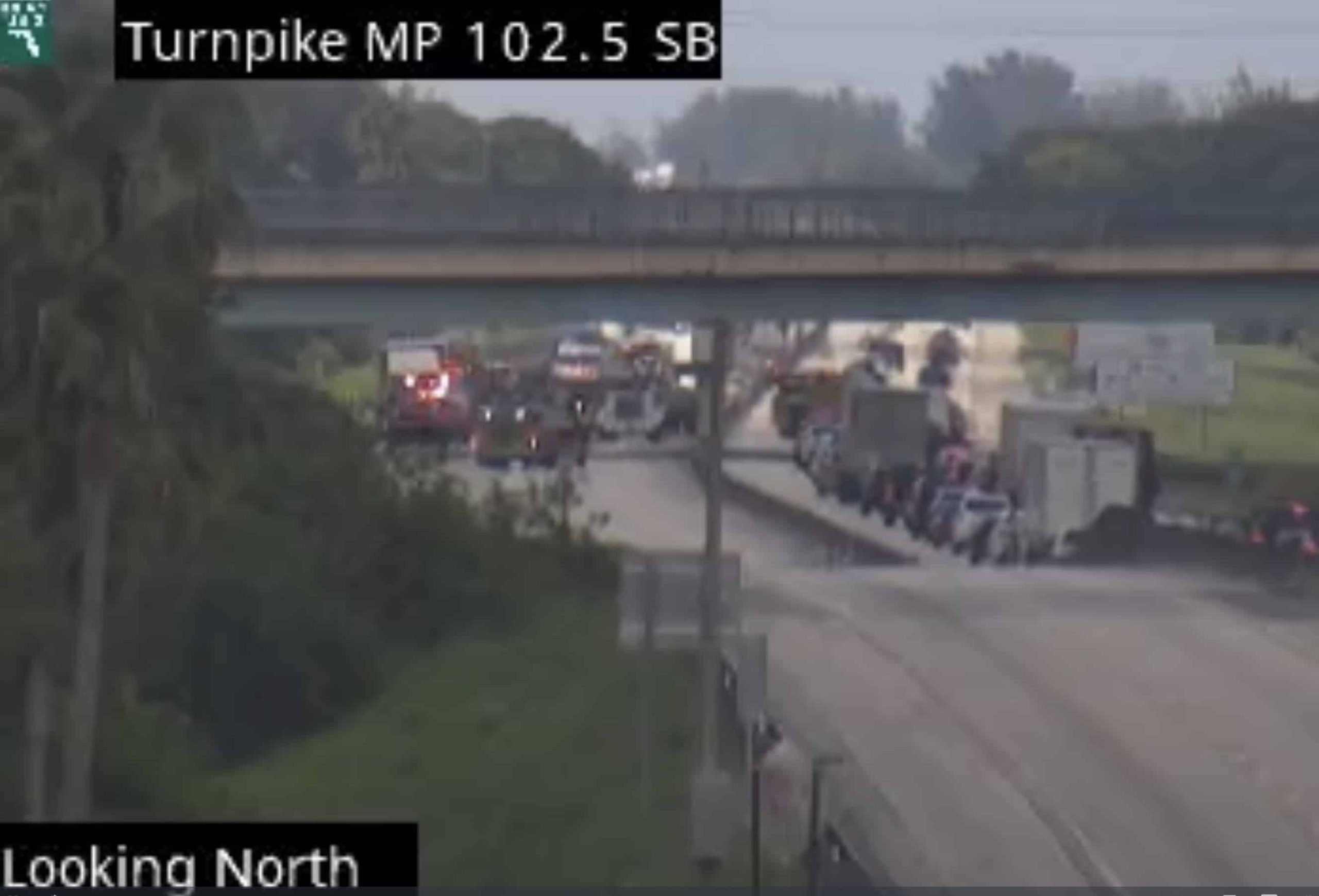 Florida Turnpike Closure Near Boca Raton After FHP Patrol Car Crash