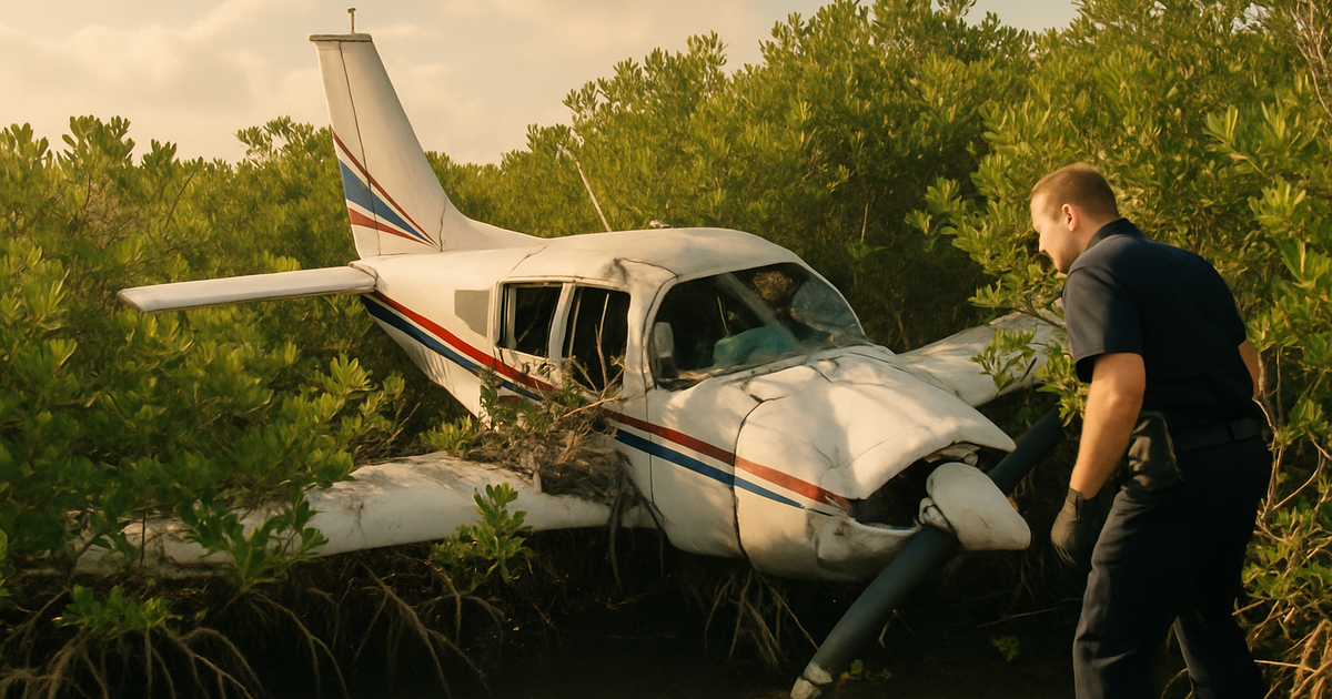 Small Aircraft Crashes Into Mangroves in Key West