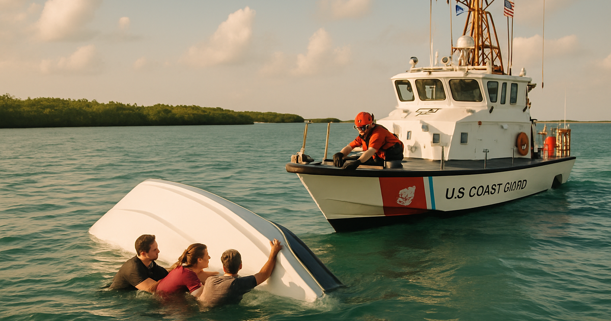 Three People Rescued After Vessel Capsizes Off Big Pine Key