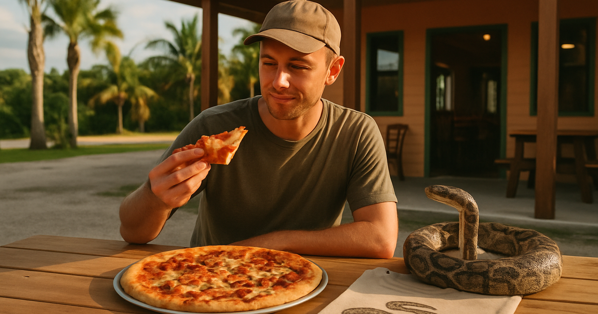 Wildman's Pizza Brings Unique Pizza and Python Merchandise to Everglades City