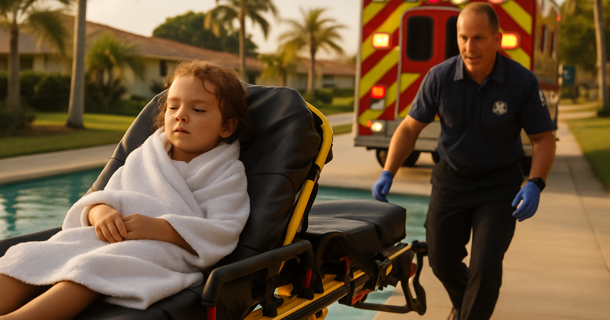 Young Child Hospitalized Following Near-Drowning Incident in Sunrise